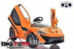 Mclaren P1 12V Kids Ride On Car Electric Power Wheels Remote Control Orange