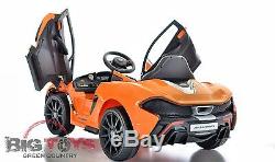Mclaren P1 12V Kids Ride On Car Electric Power Wheels Remote Control Orange