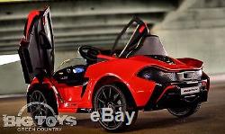 Mclaren P1 12V Kids Ride On Car Electric Power Wheels Remote Control red