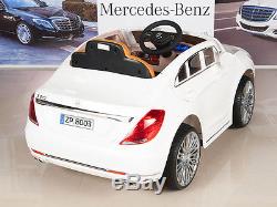 Mercedes 12V Power Wheels Car Kids RC Remote Control White