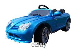Mercedes 12v Battery Powered Electric Ride On Toy 2-6 years Kids Car Remote Blue