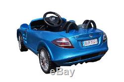 Mercedes 12v Battery Powered Electric Ride On Toy 2-6 years Kids Car Remote Blue