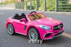 Mercedes AMG SL65 12V One Seater Ride On Car Remote Control LED Screen Pink