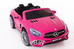 Mercedes AMG SL65 12V One Seater Ride On Car Remote Control LED Screen Pink