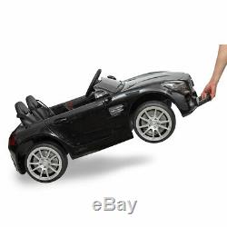 Mercedes Benz 12V Electric Kids Ride On Toy Cars with Remote Control MP3 LED Black