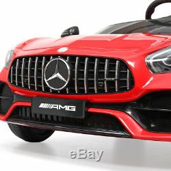 Mercedes Benz 12V Electric Kids Ride On Toy Cars with Remote Control MP3 LED Red