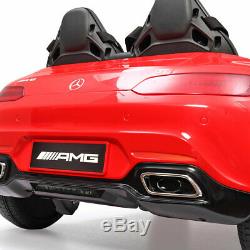 Mercedes Benz 12V Electric Kids Ride On Toy Cars with Remote Control MP3 LED Red