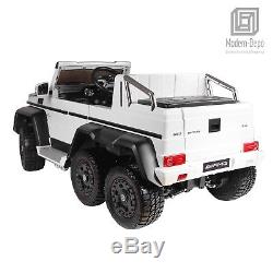 Mercedes Benz AMG G63 6x6 12V Eectric Ride On Car, 6 motors Remote control White