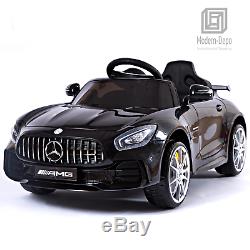 Mercedes Benz AMG GTR 12V Kids Electric Ride On Car with Remote Control Black
