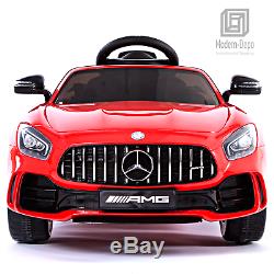 Mercedes Benz AMG GTR 12V Kids Electric Ride On Car with Remote Control Red
