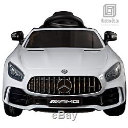 Mercedes Benz AMG GTR 12V Kids Electric Ride On Car with Remote Control White