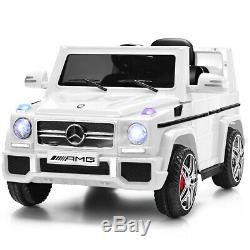 Mercedes Benz G65 Licensed 12V Electric Kids Ride On Car RC Remote Control White