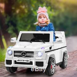 Mercedes Benz G65 Licensed 12V Electric Kids Ride On Car RC Remote Control White