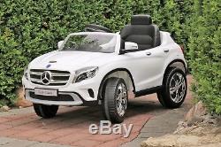Mercedes-Benz GLA White Licensed Dual Motor 12V Kids Ride-On Car Remote Control