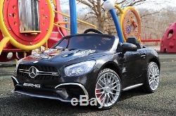 Mercedes-Benz SLK Black Licensed Dual Motor 12V Kids Ride-On Car Remote Control