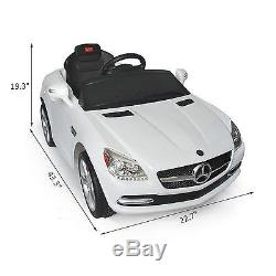 Mercedes Benz SLK Kids Toy Ride On Car Electric Power with Remote Control RC White