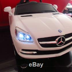 Mercedes Benz SLK Kids Toy Ride On Car Electric Power with Remote Control RC White