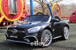 Mercedes Benz SL 12V Dual Motor Kids Electric Ride-On Car with Remote Black