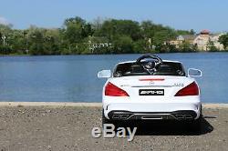 Mercedes Benz SL 12V Kids Electric Ride-On Car with Remote White