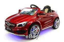 Mercedes CLA45 12V Kids Ride-On Car with R/C Parental Remote Cherry Red