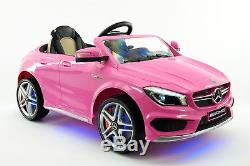 Mercedes CLA45 AMG 12V Kids Ride-On Car with Parental Remote Pink