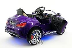 Mercedes CLA45 AMG 12V Kids Ride-On Car with Parental Remote Purple Metallic