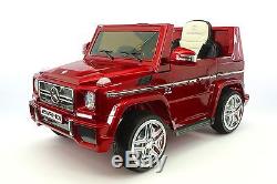Mercedes G65 AMG 12V Kids Ride-On Car with Parental Remote Cherry Red