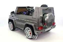 Mercedes G65 AMG 12V Kids Ride-On Car with Parental Remote Gray Metallic