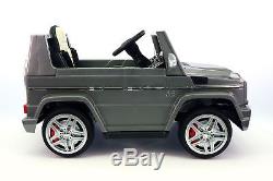 Mercedes G65 AMG 12V Kids Ride-On Car with Parental Remote Gray Metallic