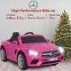 Mercedes Sl500 12v Electric Kids Ride On Toy Cars 6 Speeds Withremote Control Pink