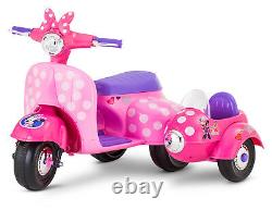 Minnie Mouse Scooter with Doll Sidecar 6-Volt Ride-On Toy Car for Girls Kids Ne