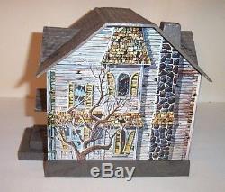 Mint 1960's Battery Operated Haunted House Mystery Bank Perfect Tin Litho