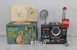 Modern Toys Early Warning Radar Station Battery Operated Tin Japan 1950s Boxed