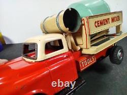 Modern Toys JAPAN Tin Metal CEMENT MIXER Battery Operated, Nice condition