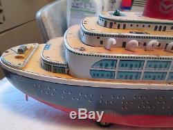 Modern Toys (Japan) Tin Cruise Ship 22L Battery Operated VGC Circa 1960's