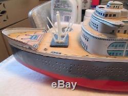 Modern Toys (Japan) Tin Cruise Ship 22L Battery Operated VGC Circa 1960's