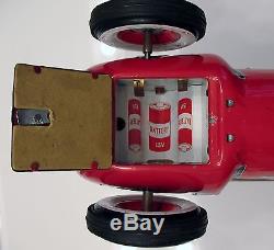 Modern Toys MASUDAYA Japan Tin Battery-Operated Red Race Car CHAMPION RACER 301