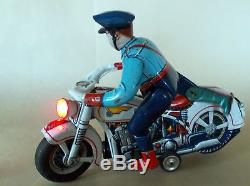 Modern Toys Police Motorcycle battery operated, Made in Japan