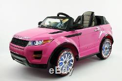 Moderno Rover 12V Kids Ride-On Car with R/C Parental Remote Pink
