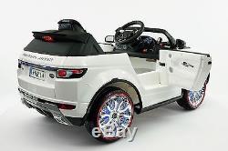 Moderno Rover 12V Kids Ride-On Car with R/C Parental Remote White