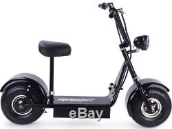 MotoTec 48v 500w FATBOY Electric Scooter Adults & Kids -Black-new