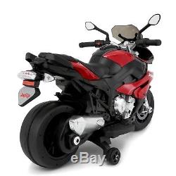 Motorcycle Authentic Ride On BMW 12V Battery Powered Toy Training Wheel Red