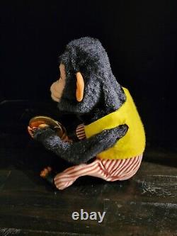 Musical Jolly Chimp Monkey with Cymbals Battery Operated With Box Works Great