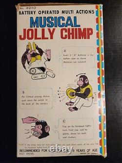 Musical Jolly Chimp Monkey with Cymbals Battery Operated With Box Works Great