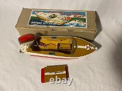 NBK Japan Wooden Boat Battery Operated Outboard Motor Box M-85