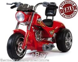 NEW -12V Battery Powered Kids Ride On Toy Chopper Motorcycle Car 3 Wheels Red