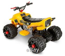NEW 12-Volt Kid Trax CAT ATV Quad Kids Ride-On Toy-Yellow