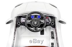 NEW Electirc Kids Ride On Car RC Moto 12V PORSCHE + MP3 + Leather Seat WHITE