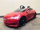 New Tesla Red Model S Kids Radio Flyer Toy Electric Car Driveable Will Ship