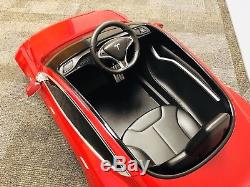 NEW TESLA RED model S KIDS RADIO FLYER TOY ELECTRIC CAR DRIVEABLE WILL SHIP
